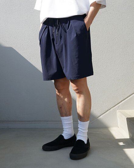 FAKIE STANCE / Draw Cord Short Pants : NAVY | distrad