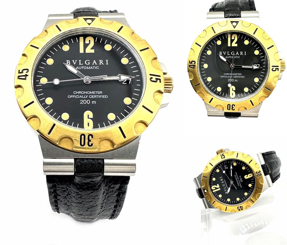 ☆新品未使用品☆ブルガリSD38SG正規品駒18kイエローゴ－ルド×ステン  