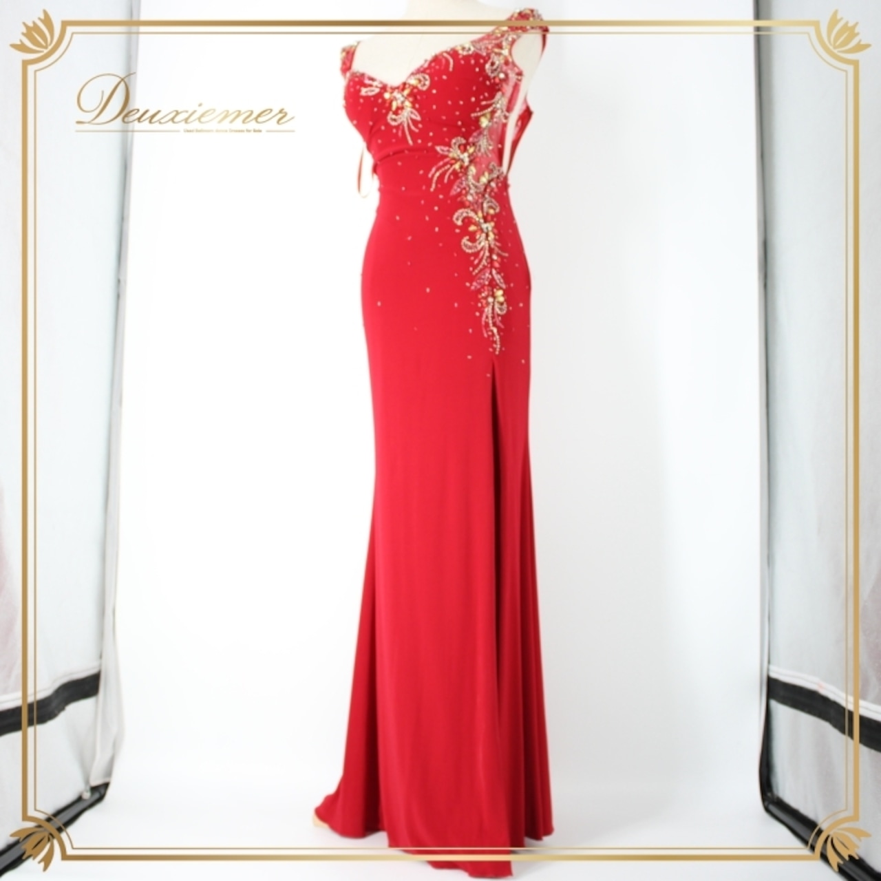 社交ダンス 衣装 スタンダード ドレス ワンピース パーティドレス 女性用 レッド系 赤 ラインストーン ビジュー 袖なし スリット 派手 編み上げ アクセサリー エレガント ドレスアップ 結婚式 お呼ばれ フェミニン おしゃれ ステージ衣装 華やか 伸縮性 細身デザイン 着やすい セクシー ビジューボディ 赤系 袖なしドレス 高級感 シンプル ラグジュアリー 衣装ダンス 謝恩会 試着可