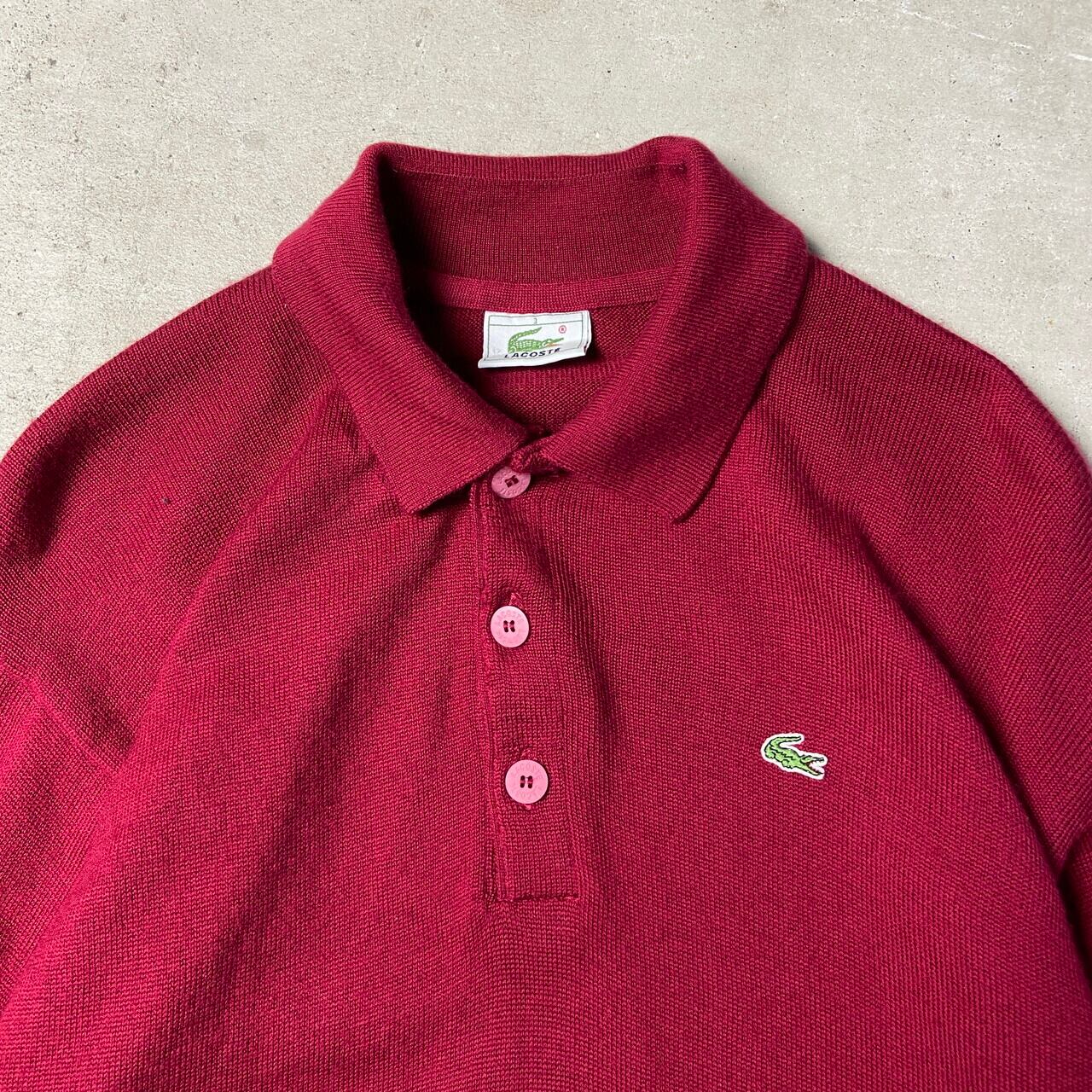 90年代～ LACOSTE フレンチラコステ ウール ニットポロセーター メンズ