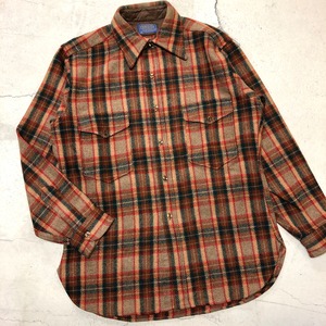 1970'S PENDLETON WOOL CHECK SHIRT