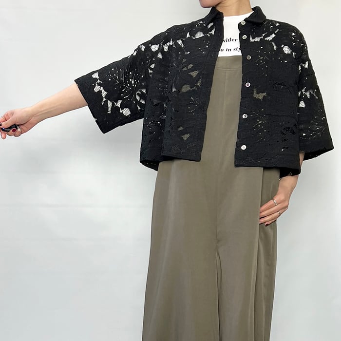 SACRA サクラ LEAF RASCHEL LACE SHIRT 126113071 2026春夏新作 [送料