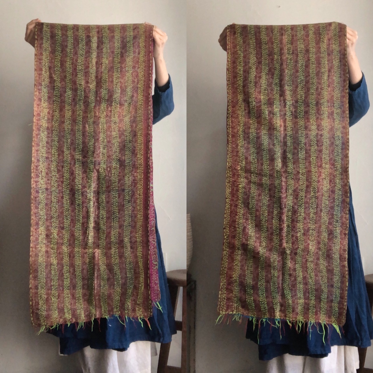 リサイクルサリーのカンタショール 小07 インドの手仕事布 Mulaセレクト