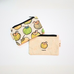 Ashi｜亜紙 Flat Pouch S＊Coconuts 紙ポーチ  バナナ ハンドメイド