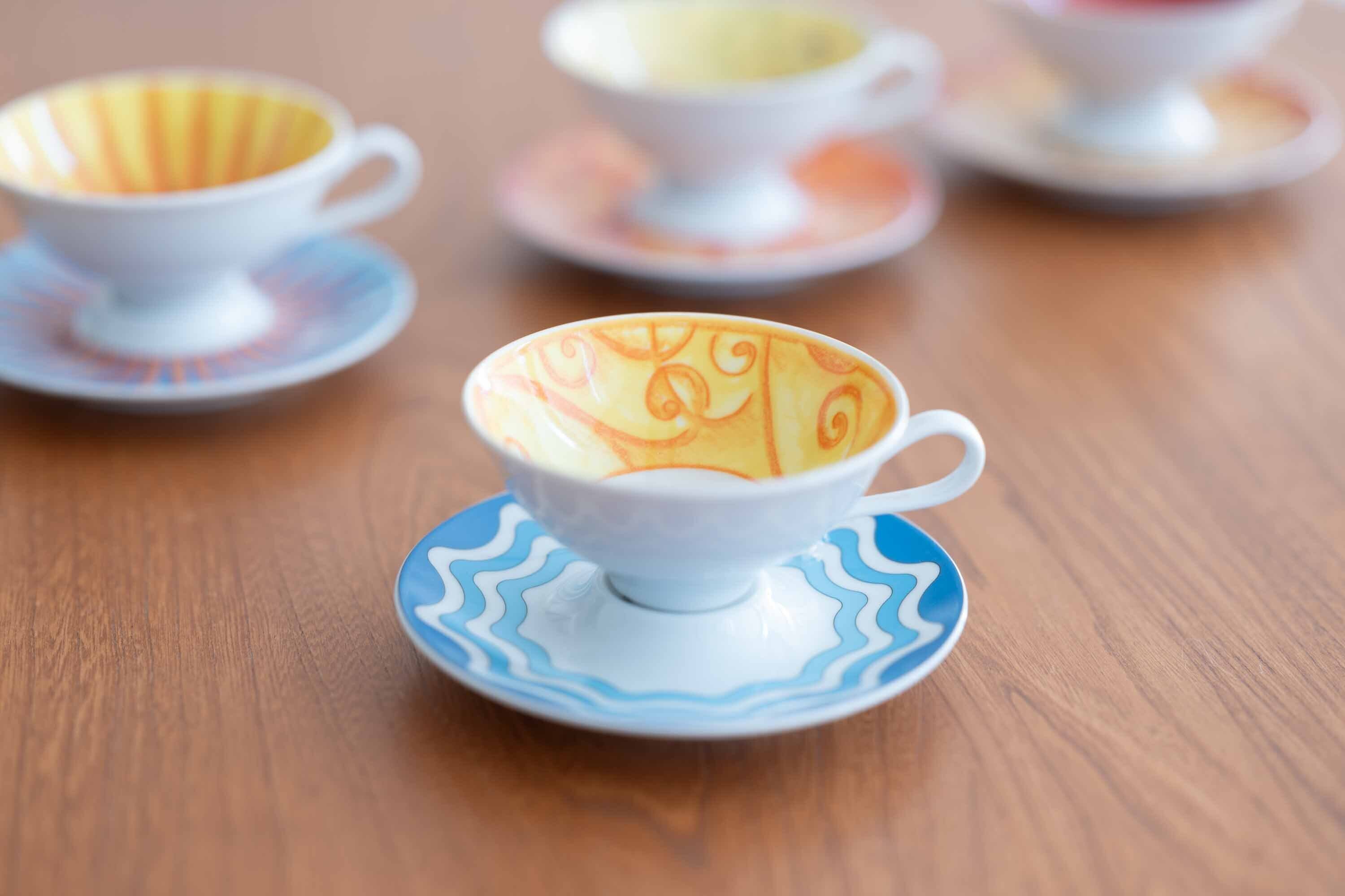 ドイツ Rosenthal (ローゼンタール)製 ミニ エスプレッソカップ オーソーレミオ(私の太陽)ブルー色