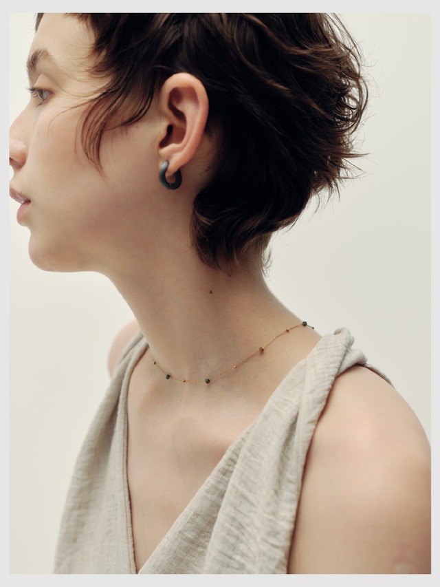 Hoop pierce -Matte Glay/Dark Glay-