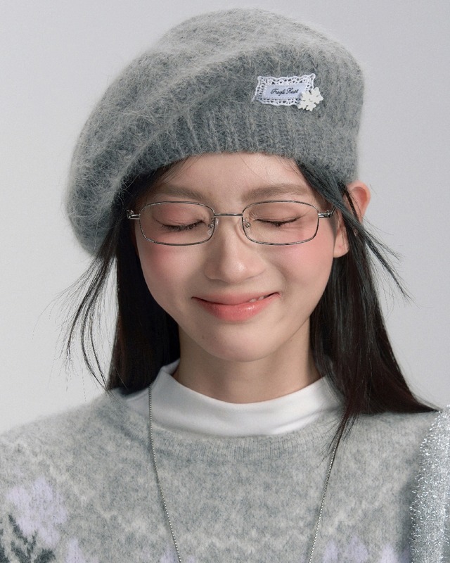 スノーフレークニットベレー帽（4 colors） 2609150