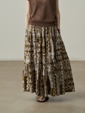Patine Lace Pattern Tiered Skirt F0781