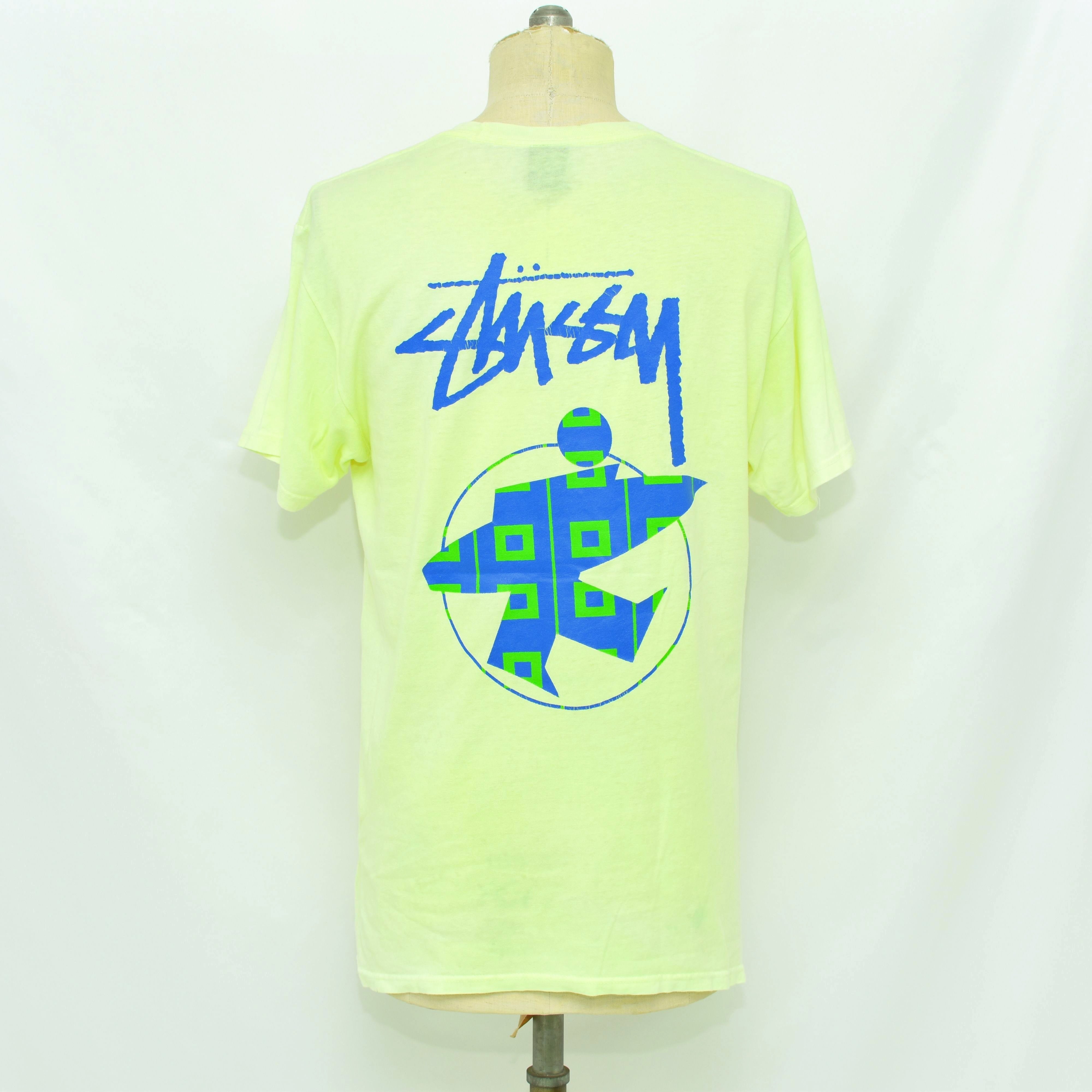 【希少デザイン】サーフマン stussy Tシャツ センターロゴ