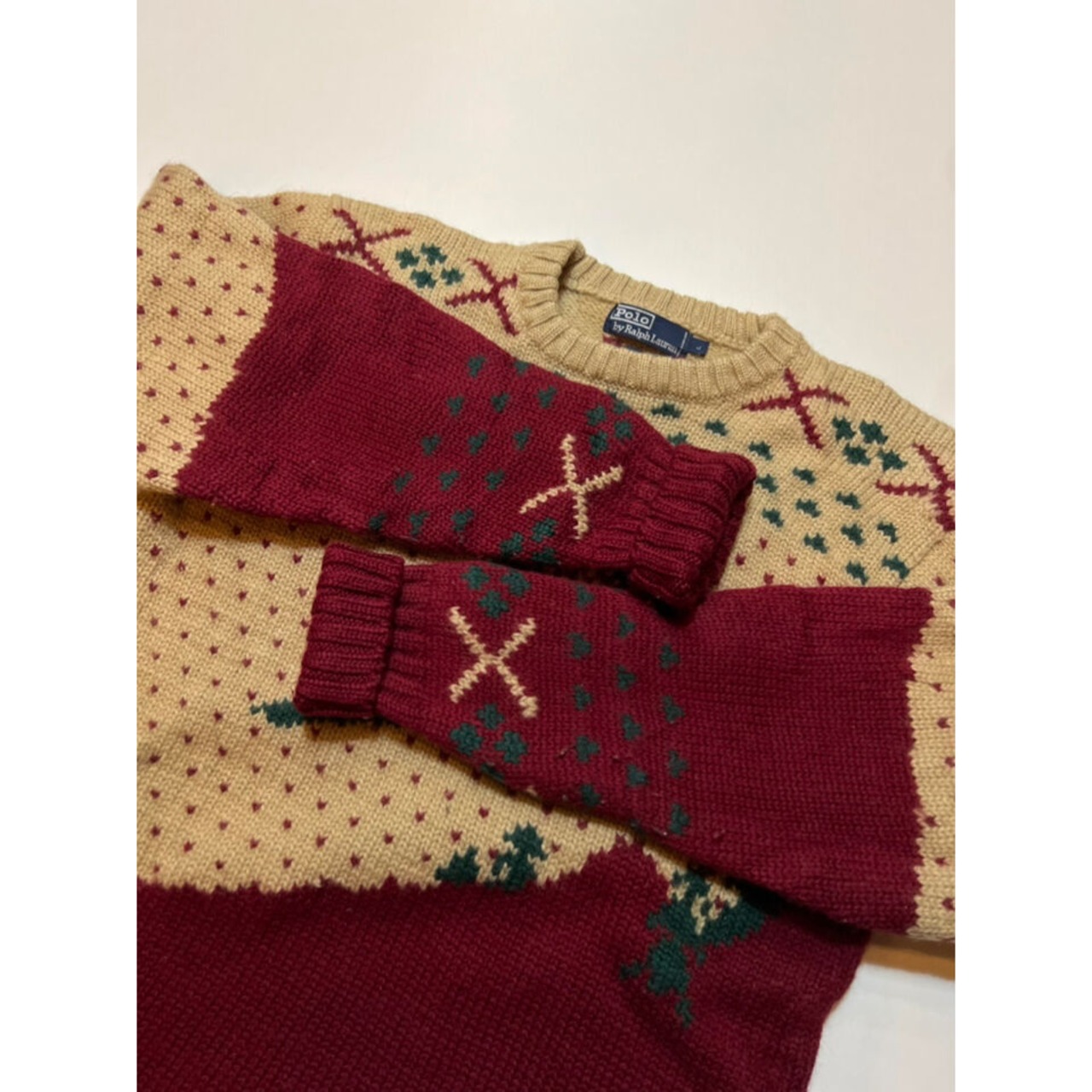 90s Ralph Lauren WOOL HAND KNIT Size L