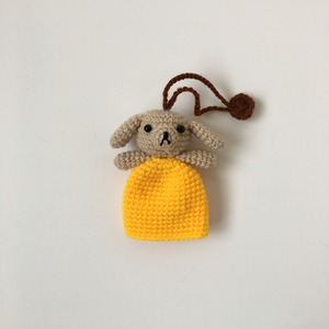 犬のあみぐるみキーホルダー｜Dog Amigurumi Keychain