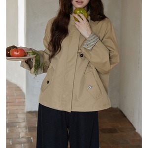 stand collar middle jacket