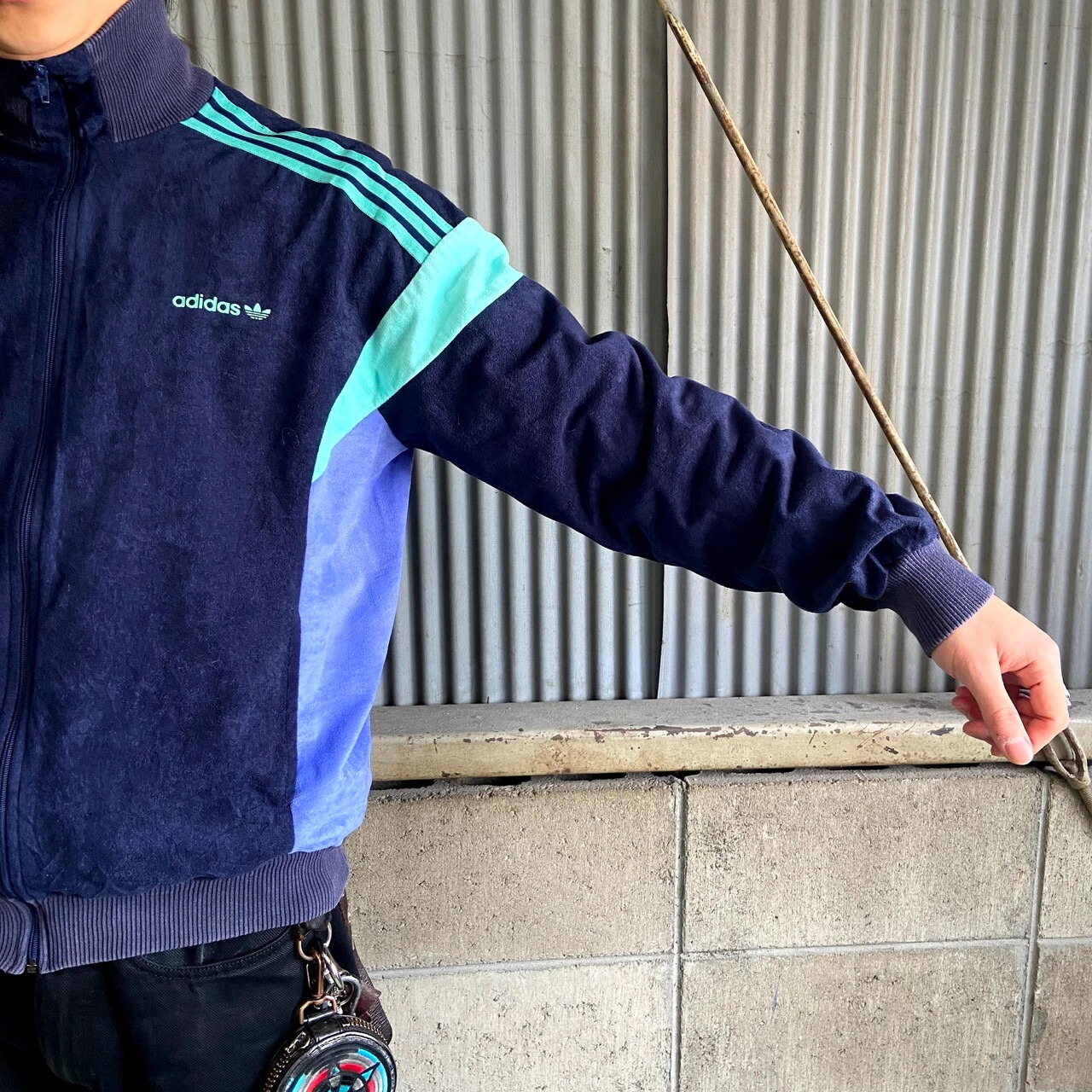 70〜80年代 フランス製 VENTEX社製 adidas アディダス ベロアジャージ 