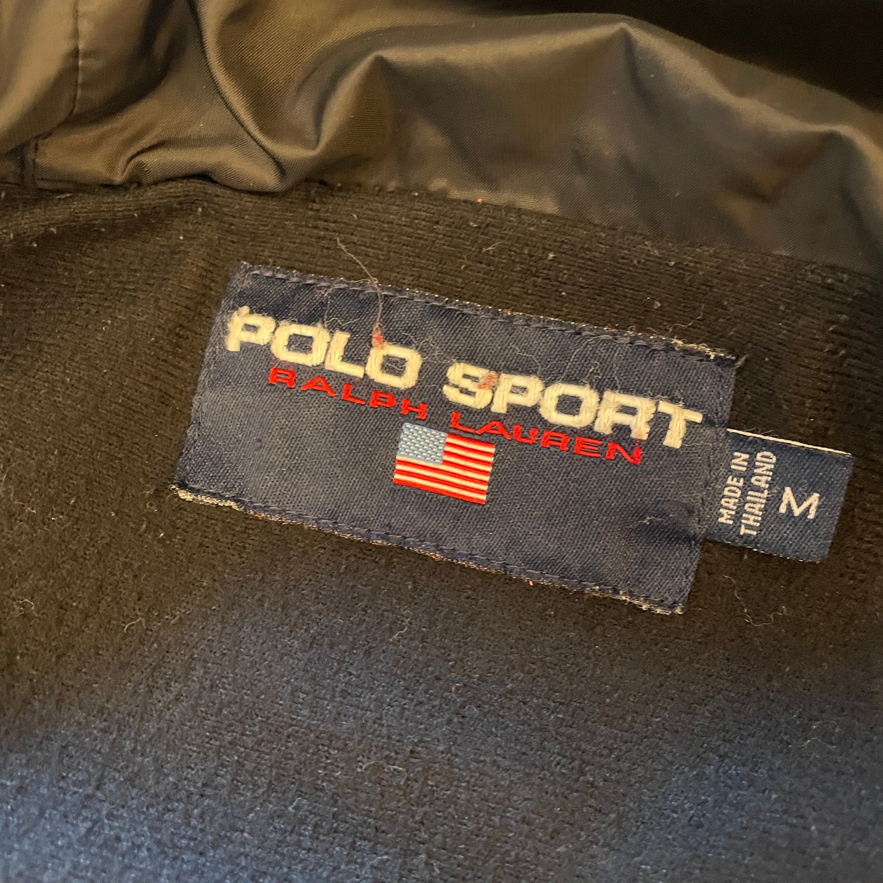 90's POLO SPORT ナイロンジャケット マウンテンパーカー 黒 M 90's POLO SPORT ナイロンジャケット マウンテンパーカー 黒 M