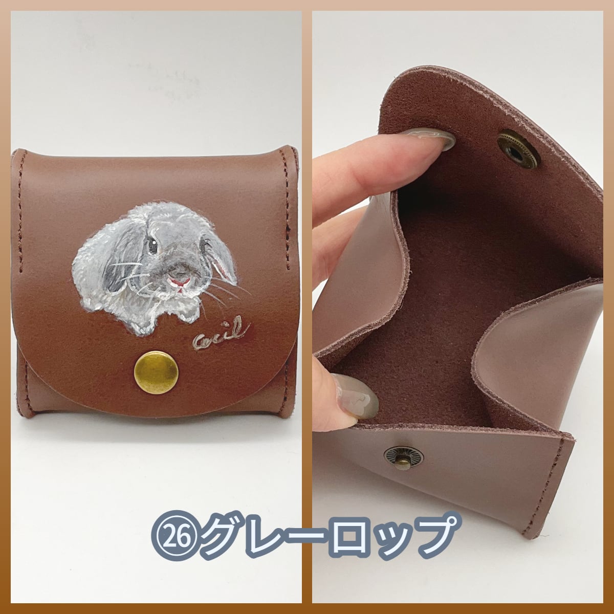 新柄入荷】CECIL コインケース 本革 うさぎ | うさぎセレクトショップ森音