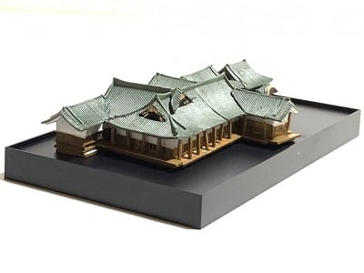 158☆完成品 福知山城 ケース付き 明智光秀の城 京都の城 お城 模型