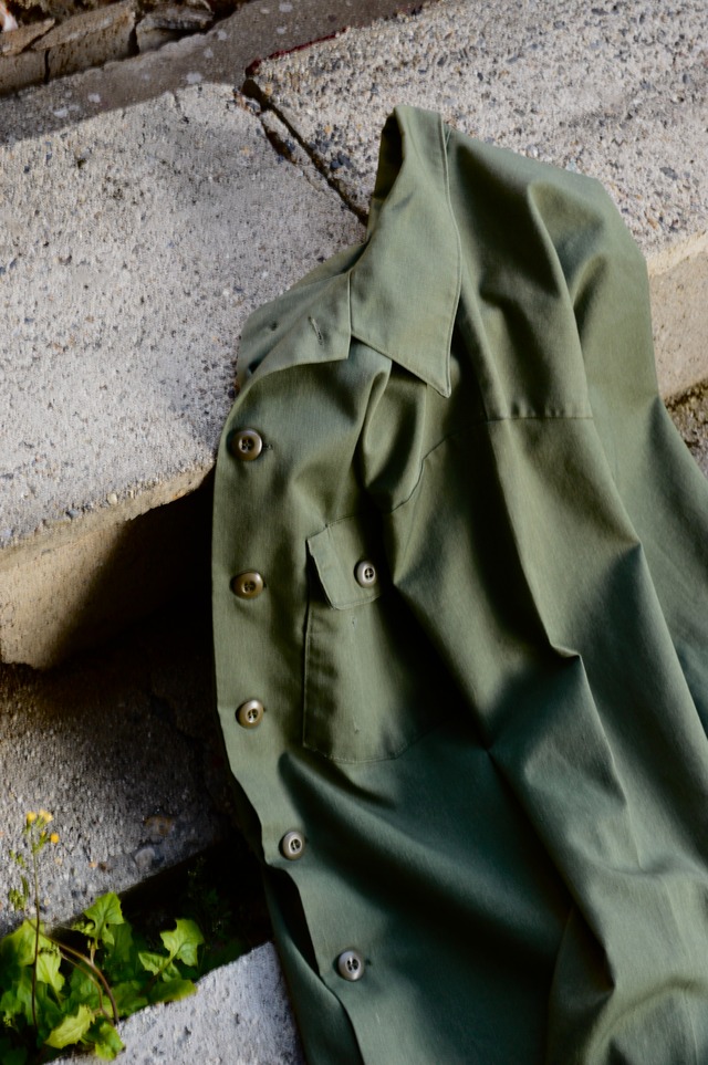 USARMY 1987 Utility Shirt OG-507 J.H. Rutter-Rex Made USA DURABLE PRESS 15 1/2×33 米軍 80s OG507