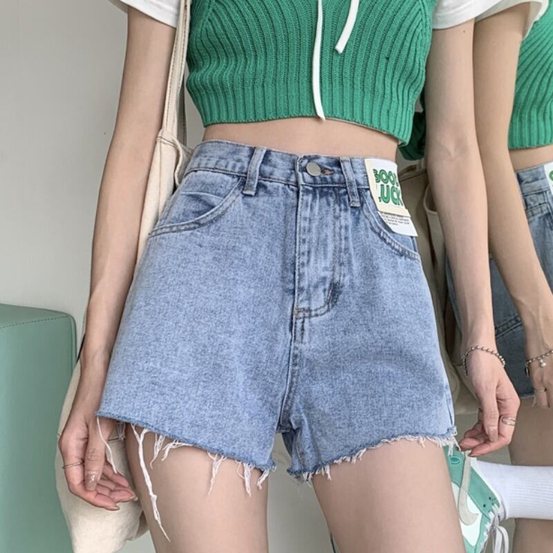 ジーンズ サマー薄手パンツ Aラインショーツ ハイウェストウェストルーズ 夏物 ブルマー YY-ファッション43279779352