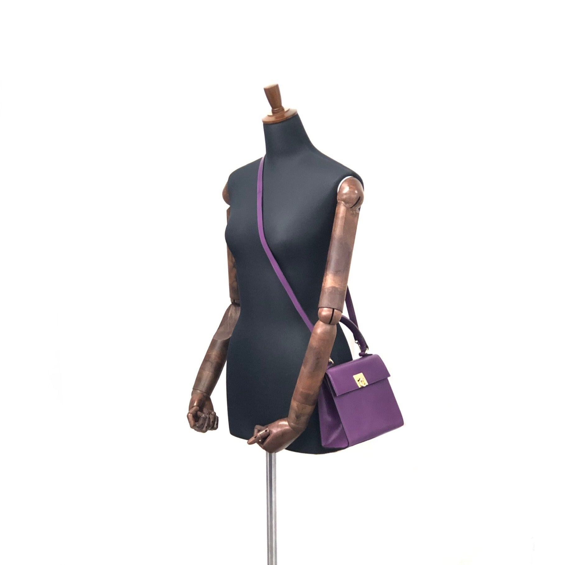 CELINE セリーヌ ガンチーニ レザー 2way ミニバッグ ショルダー CELINE セリーヌ ガンチーニ レザー 2way ミニバッグ ショルダー