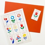 切手風シール：お花とメッセージ