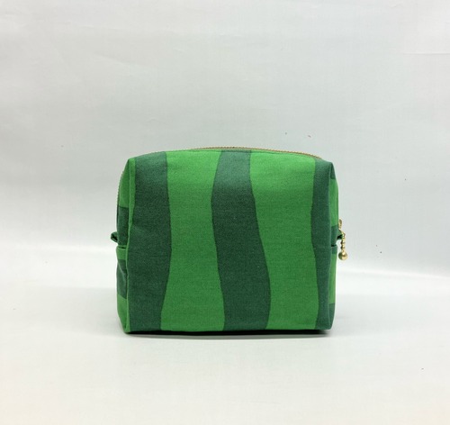 ポケットティッシュケース付き　スクエアポーチ　スイカ｜とりさん工房ーかわいいハンドメイドポーチ