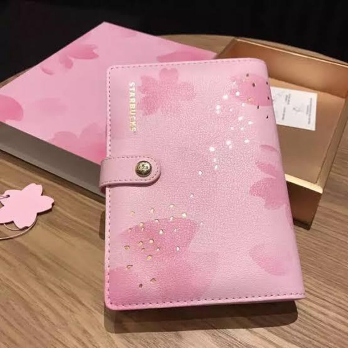 ペン付き！バインダー 桜 ノート 手帳 台湾 スターバックス 韓国 中国 
