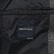 SHIPS JET BLUE シップスジェットブルー ウール混 ダウンベスト サイズ M /ダークグレー系 ツイード調 カジュアル 防寒