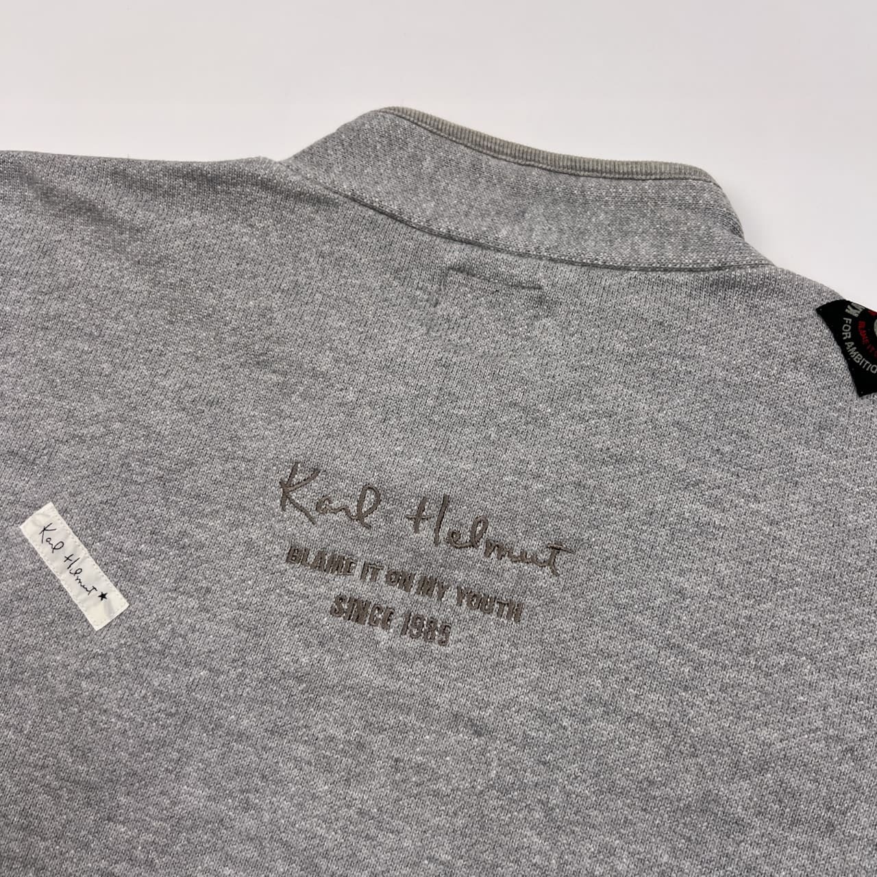 Karl Helmut カールヘルム ワッペン スウェット トレーナー シャツ サイズ M /グレー/ポケット付き