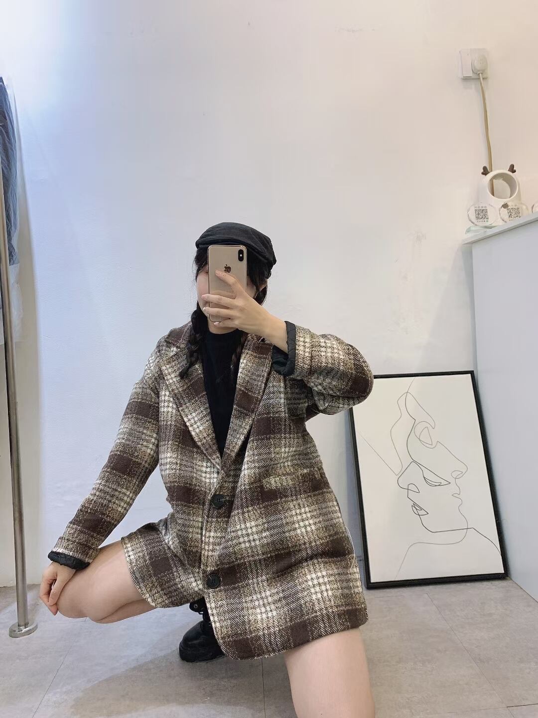 チェック柄ジャケットコート　AJ5Z5039-921