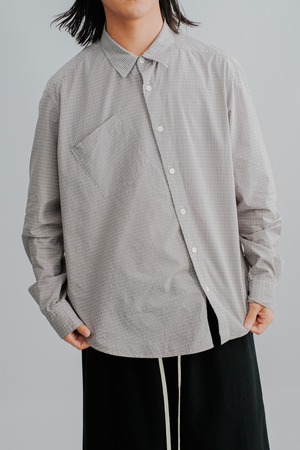 【ADAPTART】ASYMMETRY MINI CHECK SHIRT(PRE ORDER)