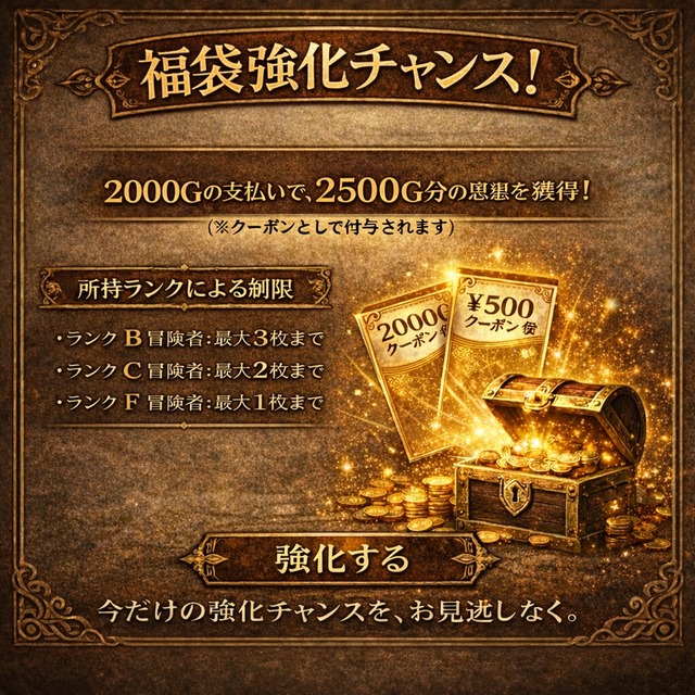 福袋強化チャンス！