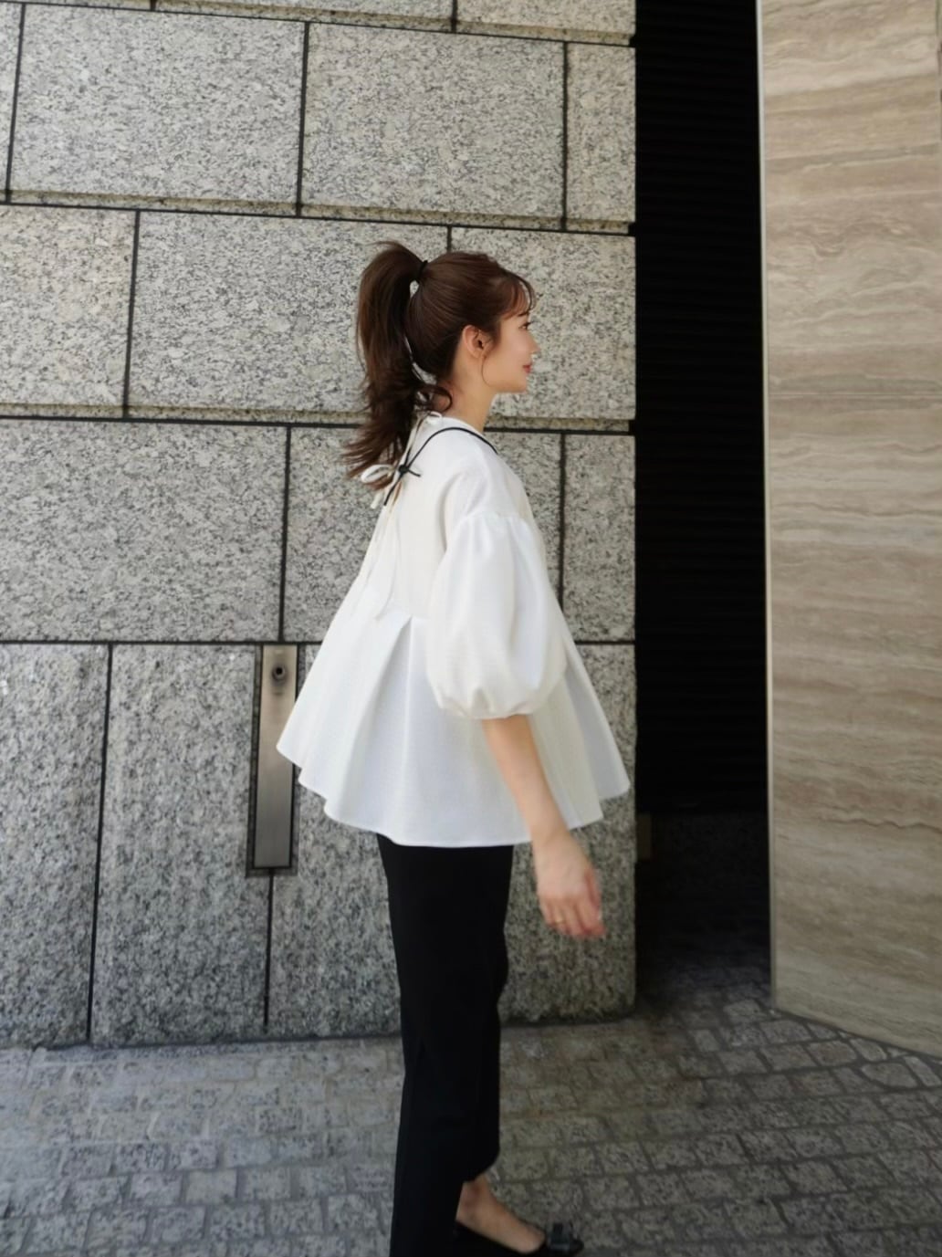 macaron blouse / white (即納) | HYEON powered by BASE