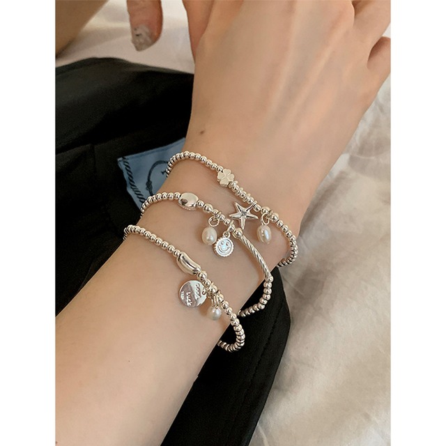 suzyaccシルバービーズブレスレット 3s