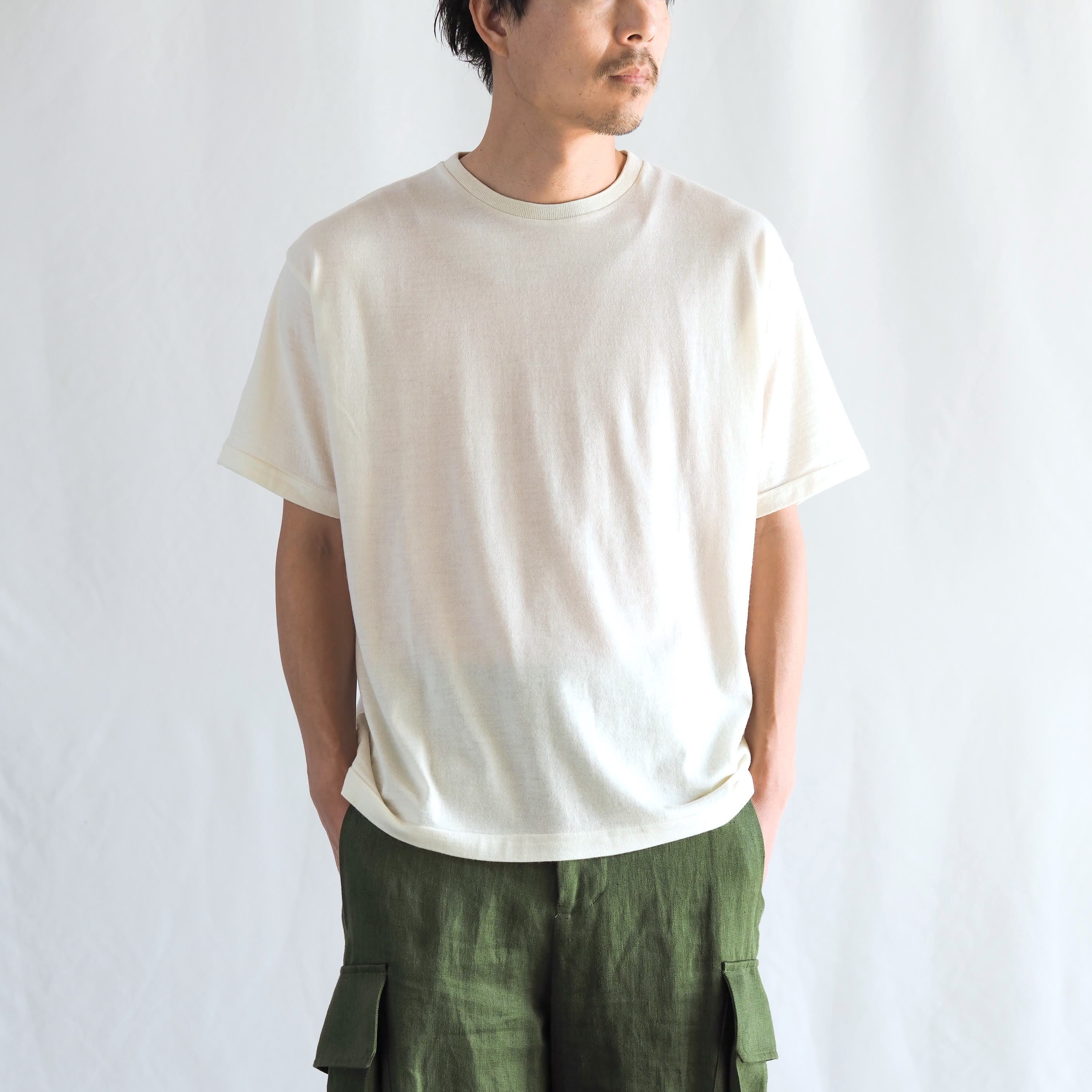 ひつじTシャツ ショート ミスト ひつじTシャツ ショート/s 002CS ［ メリノウール ］ | 新見本工場