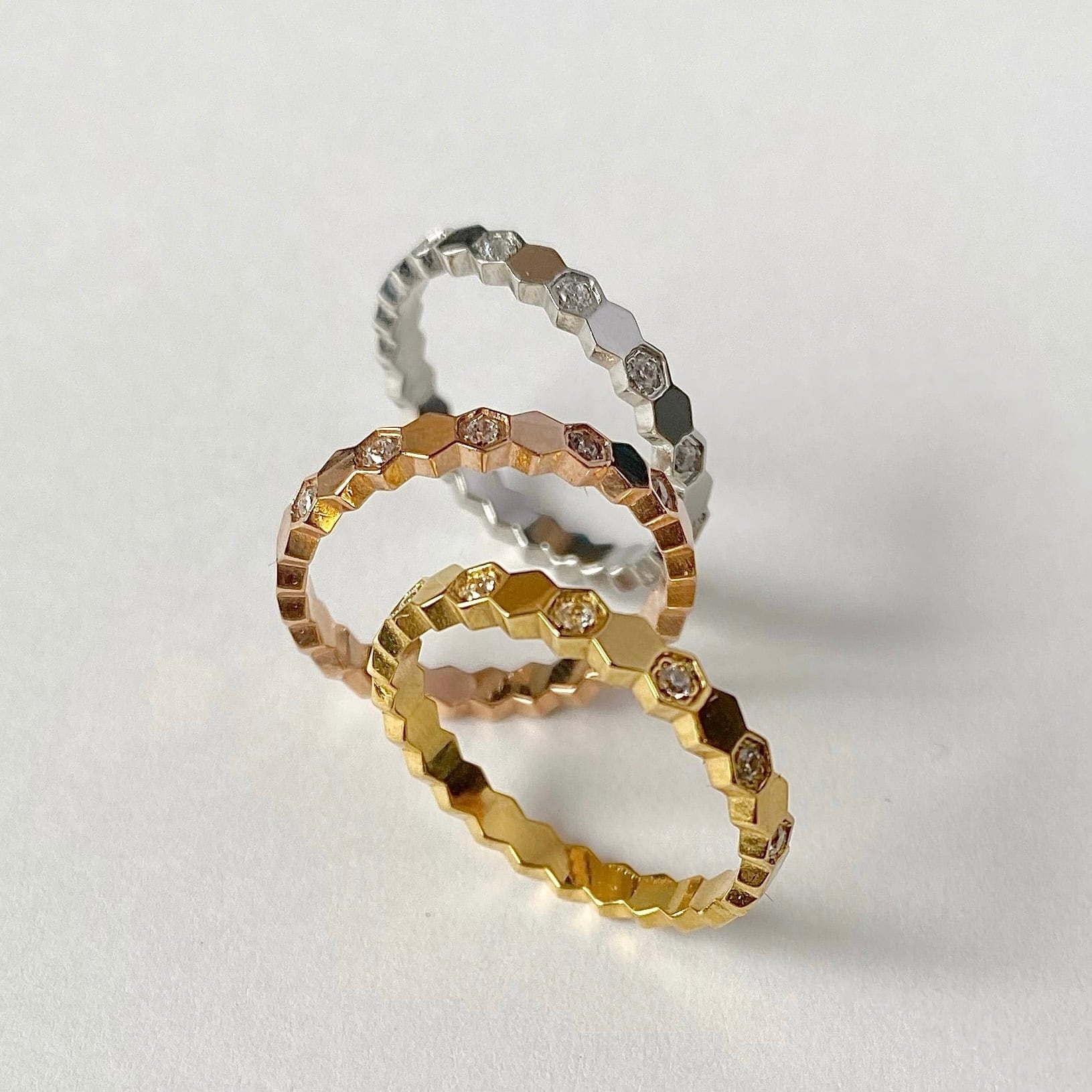 ジルコニアA】ハニカム リング MR422 | emu