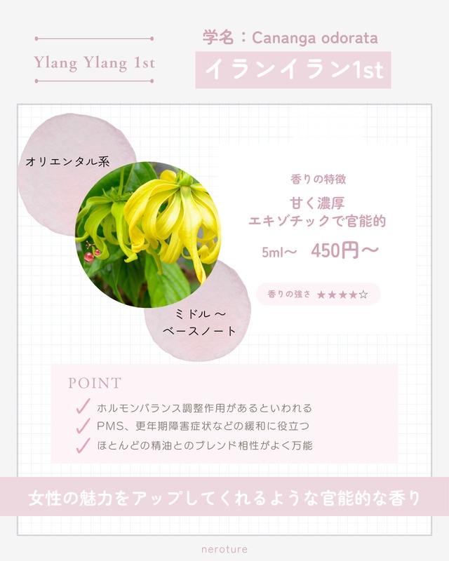 ■10ml イランイラン１ST精油/エッセンシャルオイル