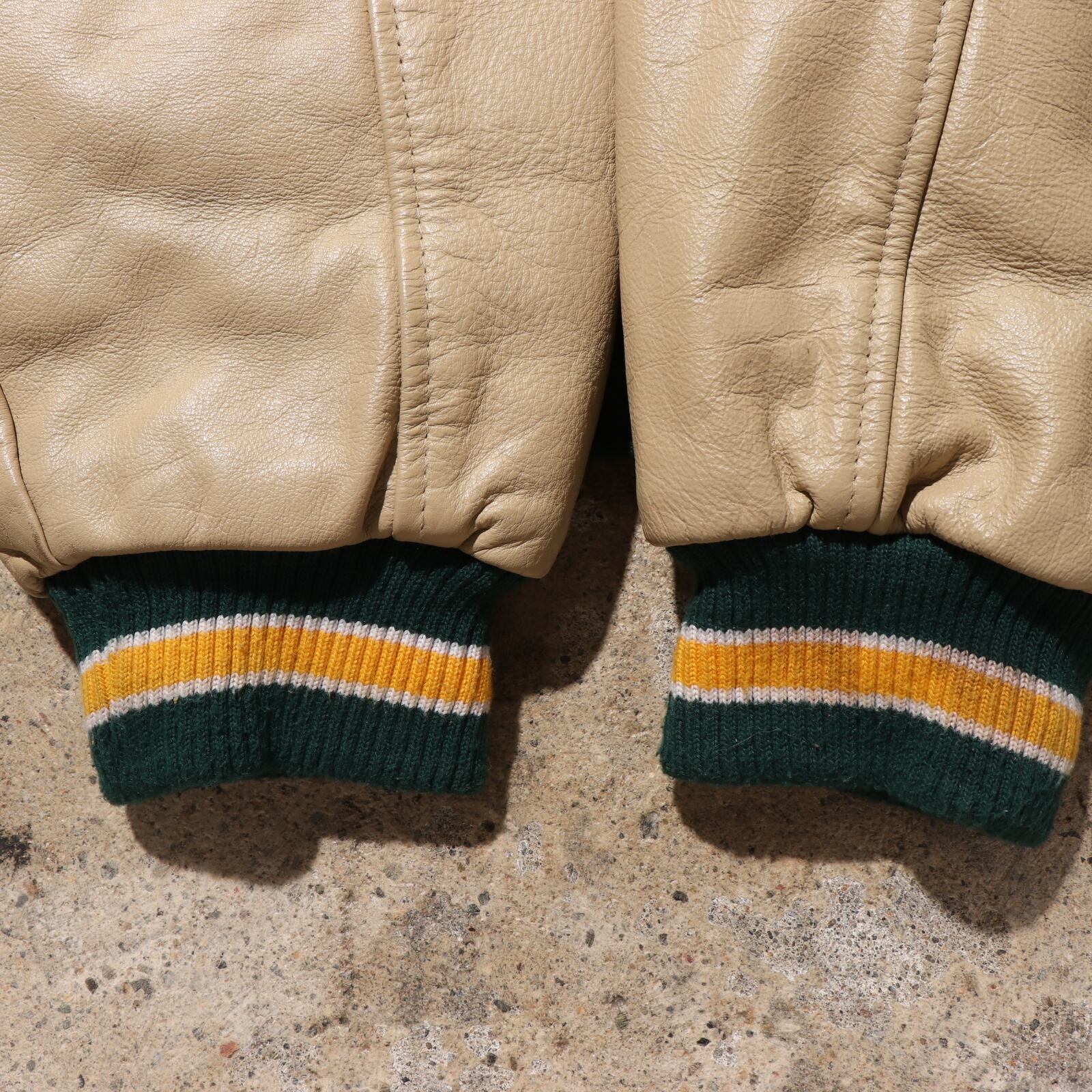 XL NIKE Green Bay Packers 90s 本革 カウレザースタジャン 