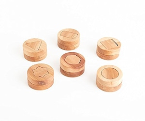 木村木品製作所 りんごの木 知育玩具 きづき「みわける」6ピース 直径6×高さ3cm
