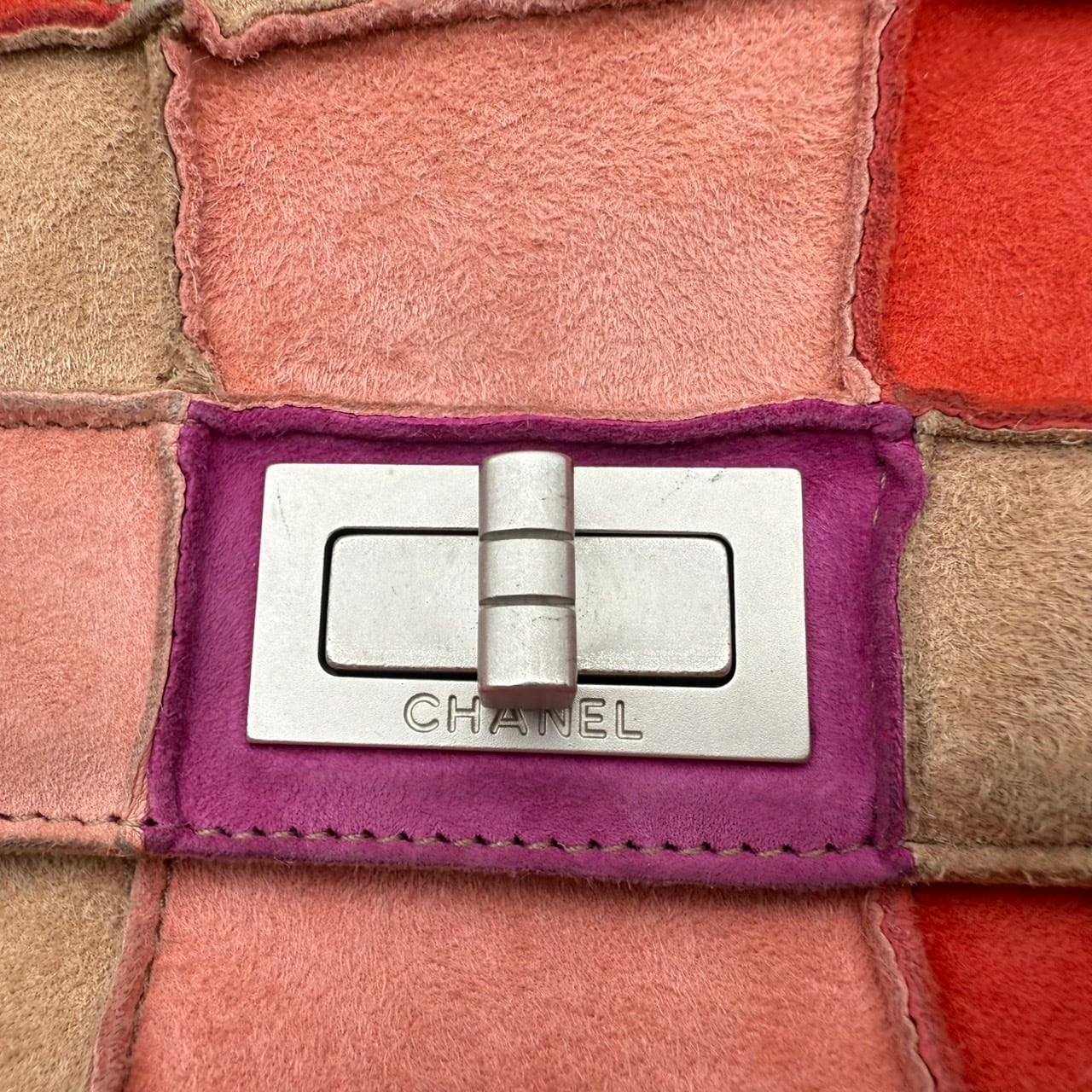 CHANEL シャネル チョコバー スエード チェーンショルダーバッグ 2.55