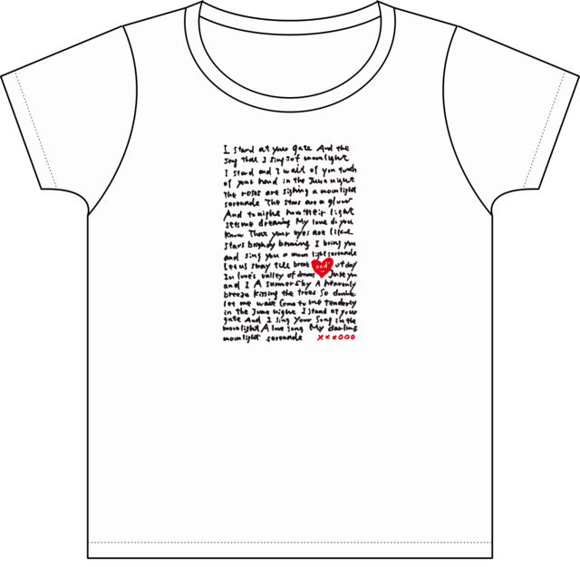 ond° original t-shirt / moonlight serenade / for women / white
