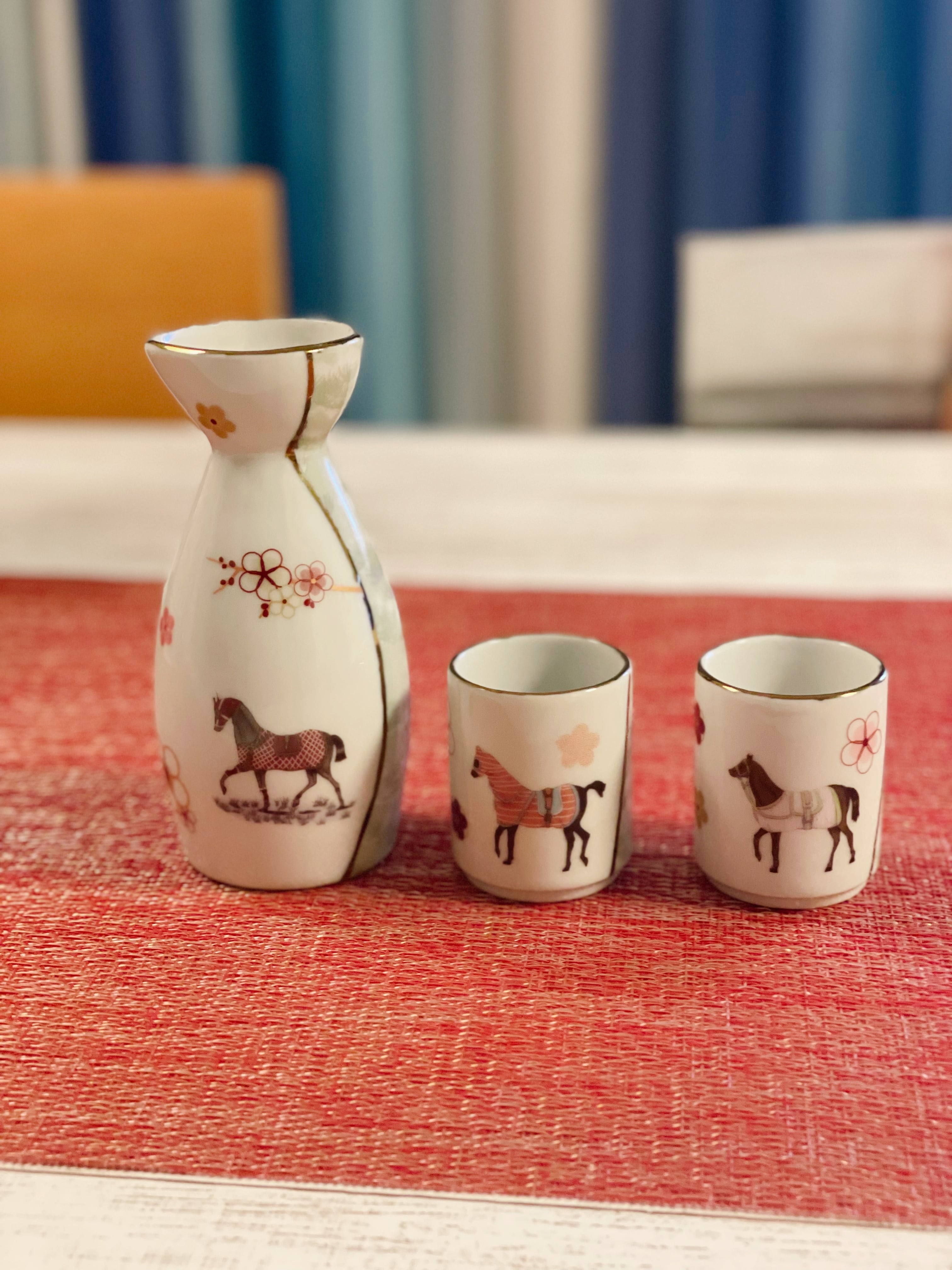 お馬のぐい呑み3点セット