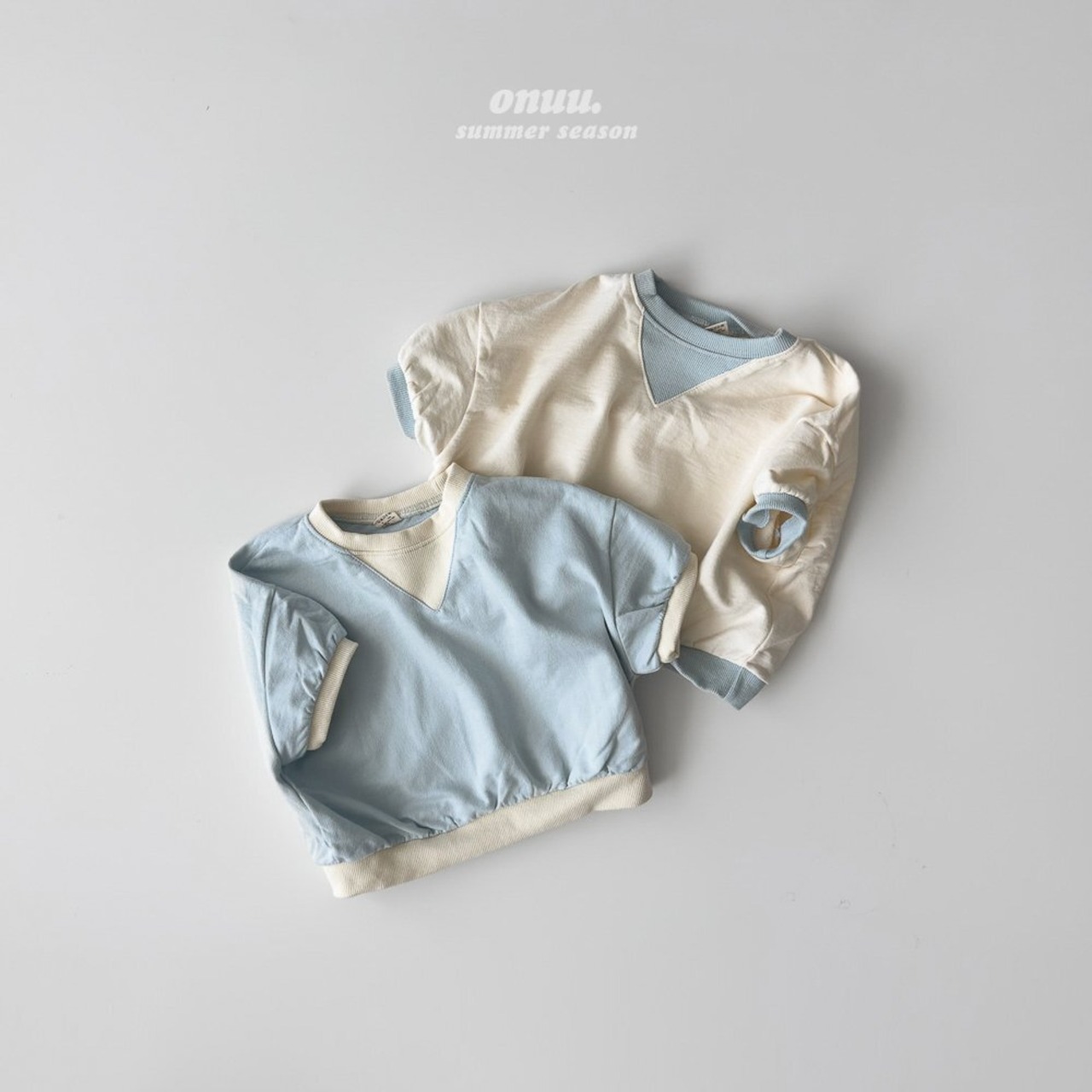 【ONU】スクエア半袖スウェット アイボリー 80〜120cm 2240729 - 2