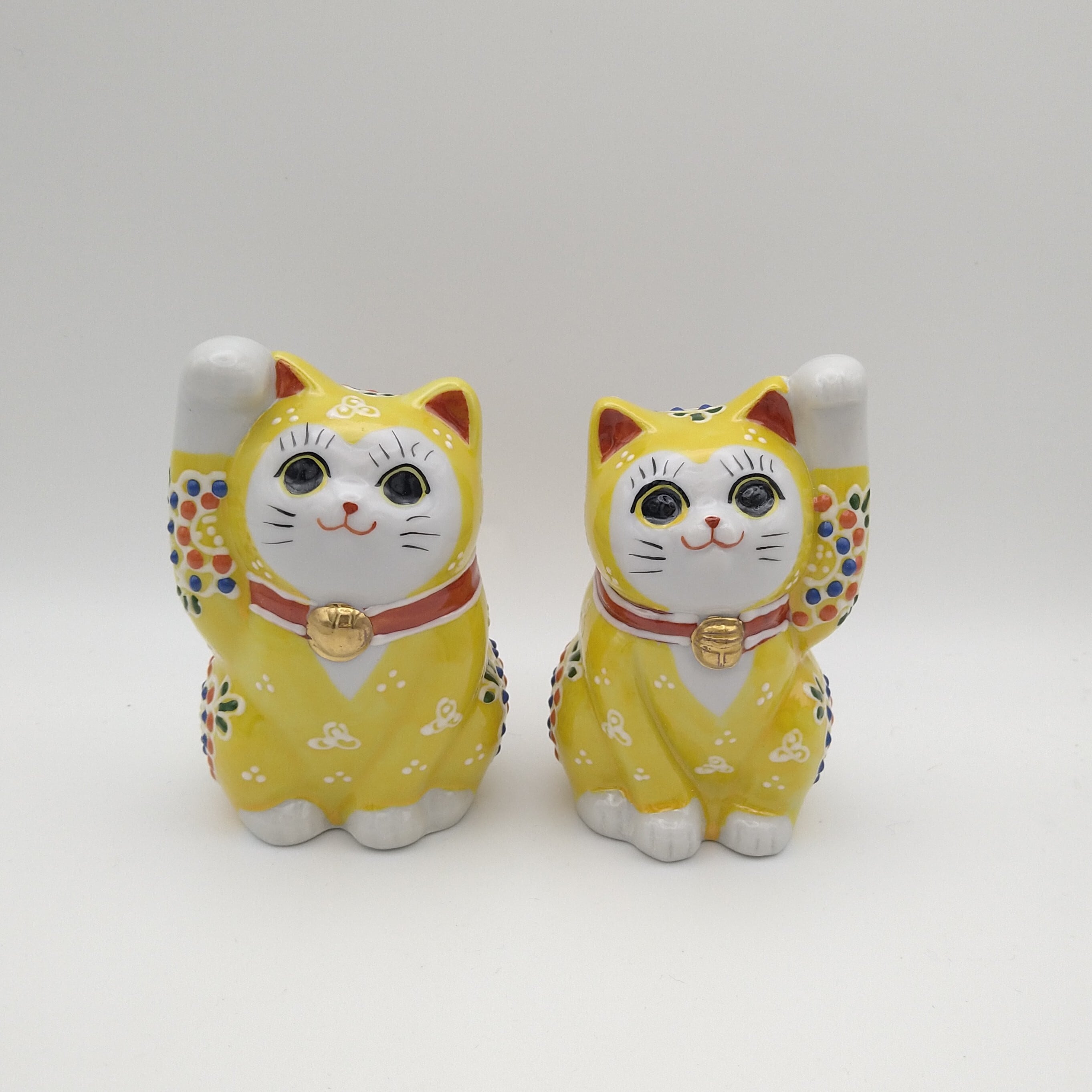 きいろの招き猫 盛り(右手あげ・左手あげ)」友山 | kutanieishin