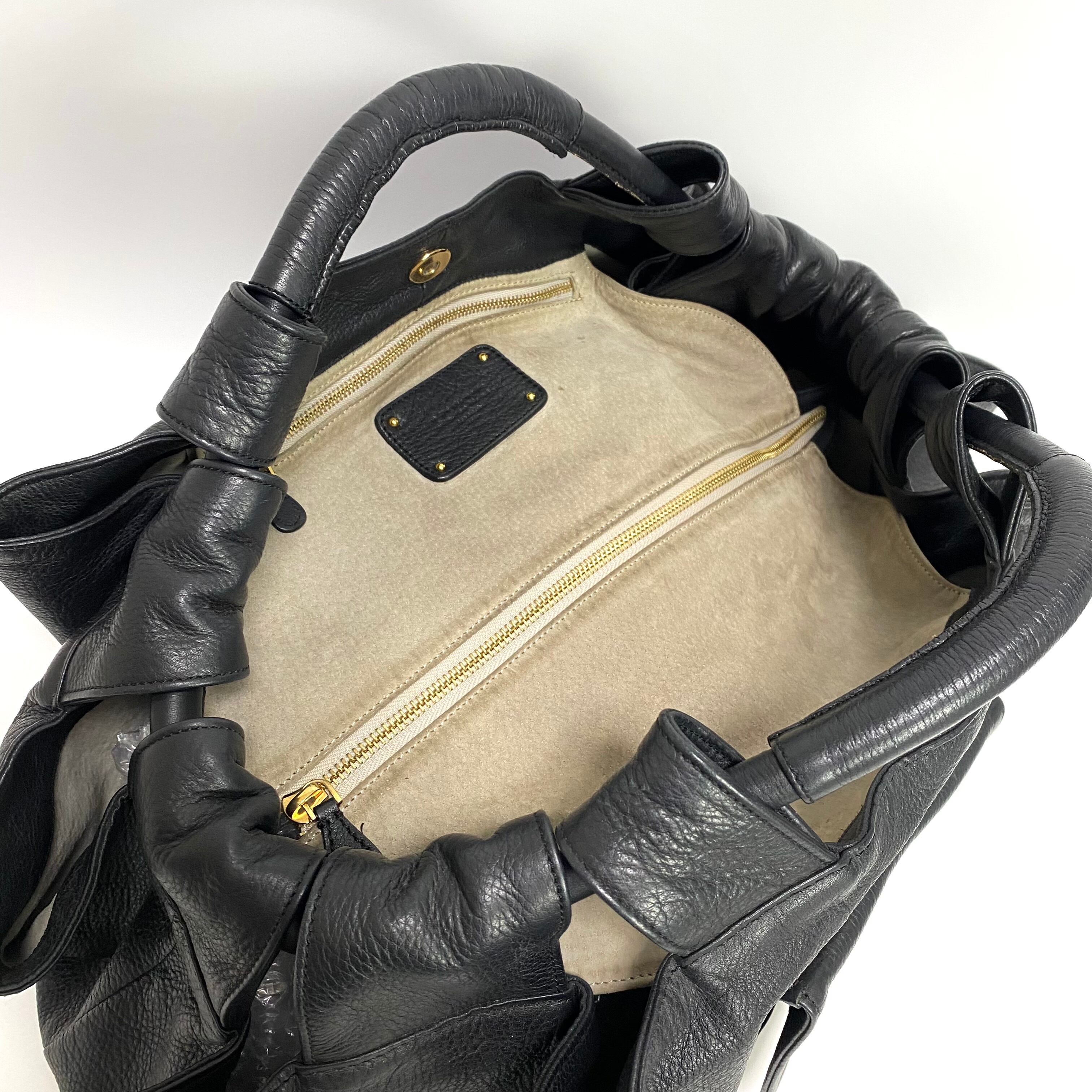 レディースVV02 ロエベ 極美品 ナッパアイレ ハンドバッグ アナグラム 保存袋付き