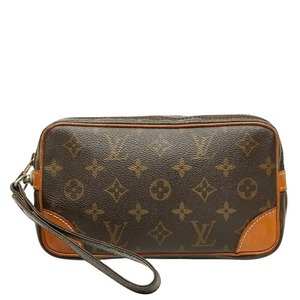 ルイ ヴィトン モノグラム マルリードラゴンヌPM セカンドバッグ クラッチバッグ M51827 ブラウン PVC レザー レディース LOUIS VUITTON 【中古】
