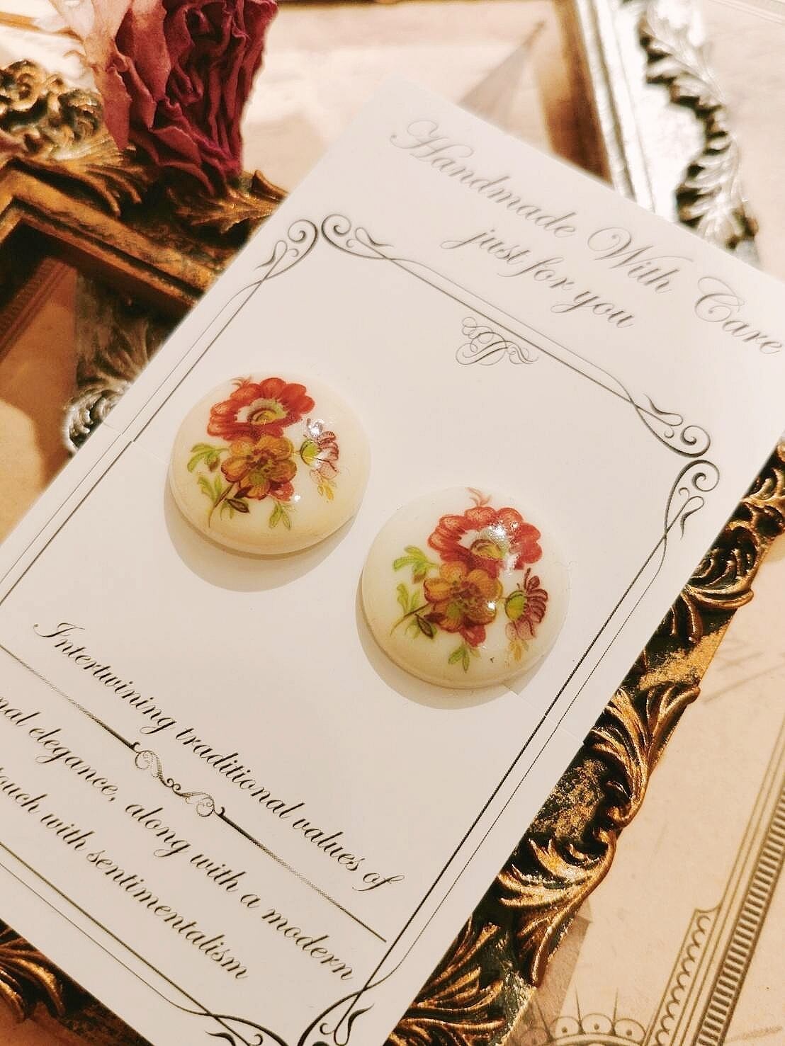 ☘️ピンクの小花たち☘️伸縮性あり《ニット》☘️綿・カットクロス