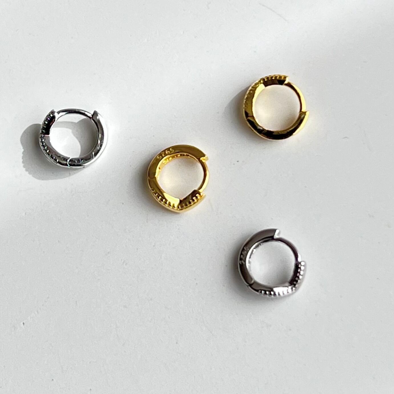 Vカットフープピアスsilver925 pi-118 | Silver925 Accessoryshop