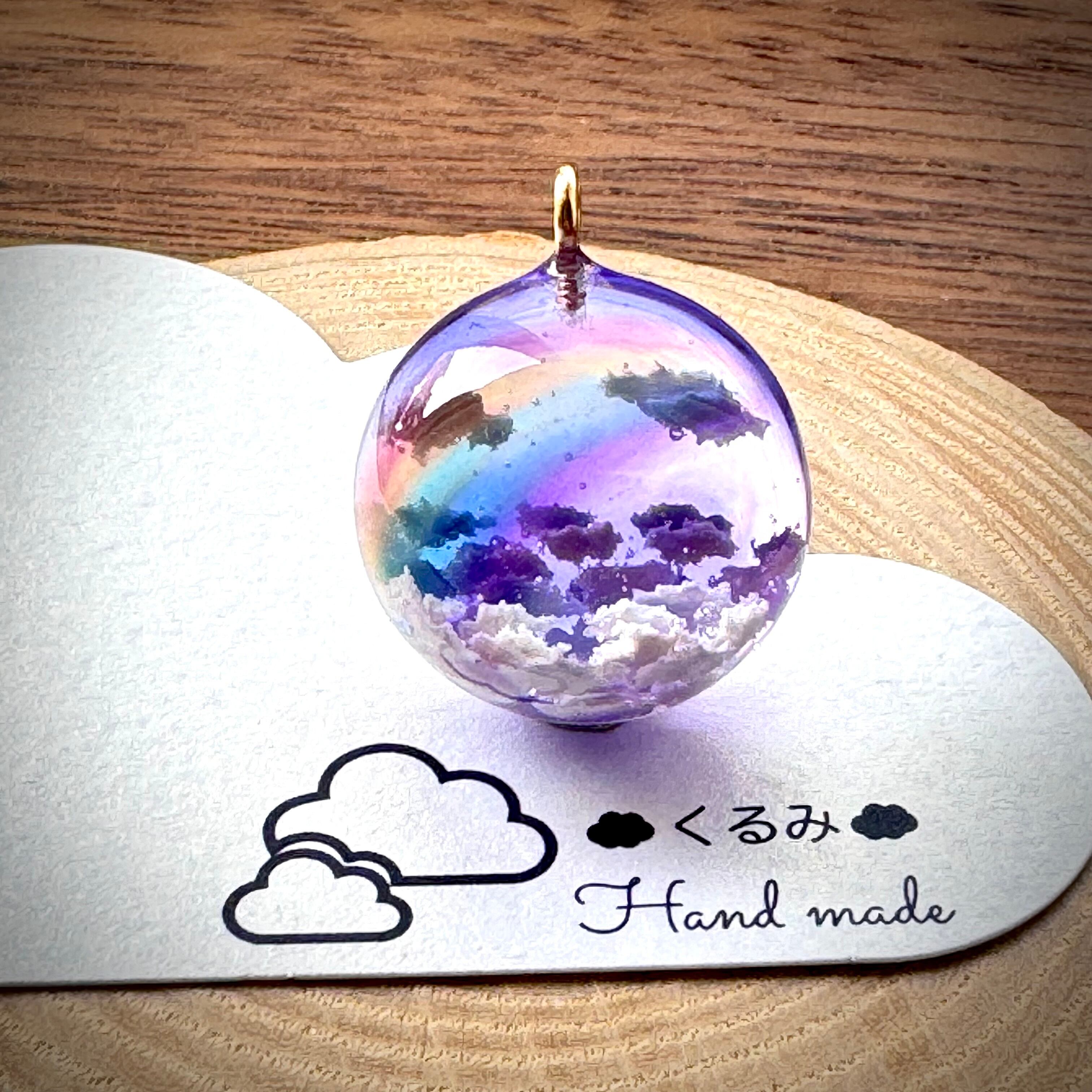 半球の雲レジン 夕暮れ空にかかる虹 K