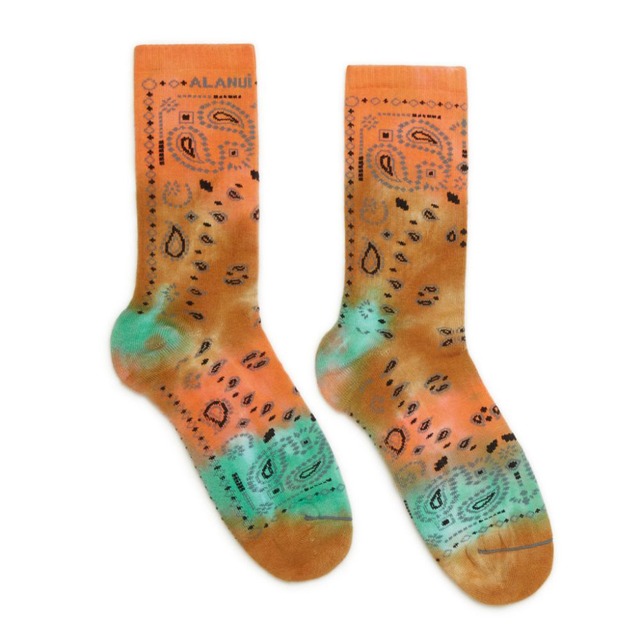 ALANUI　BANDANA SOCKS　ORANGE GLOSS TO