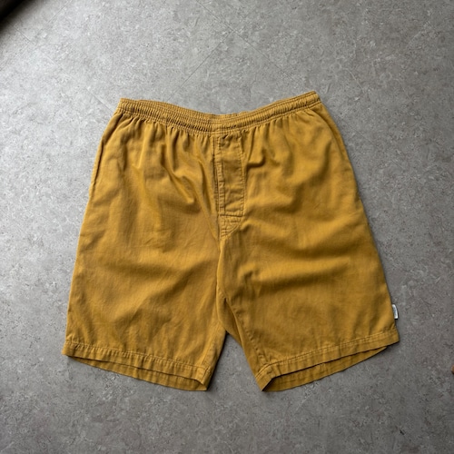 90s STUSSY cotton easy shorts "mustard" 【仙台店】